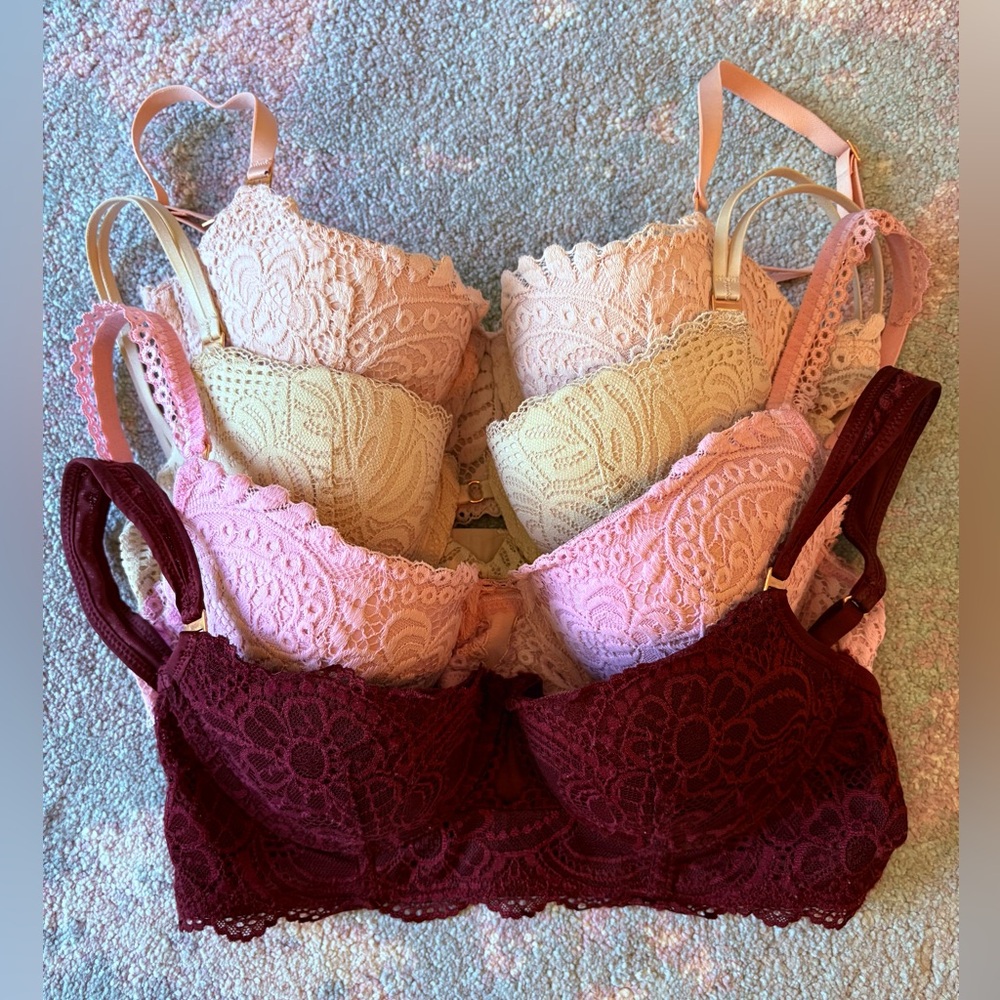 Bundle of 4 Aerie Push Up Bras size 34b
